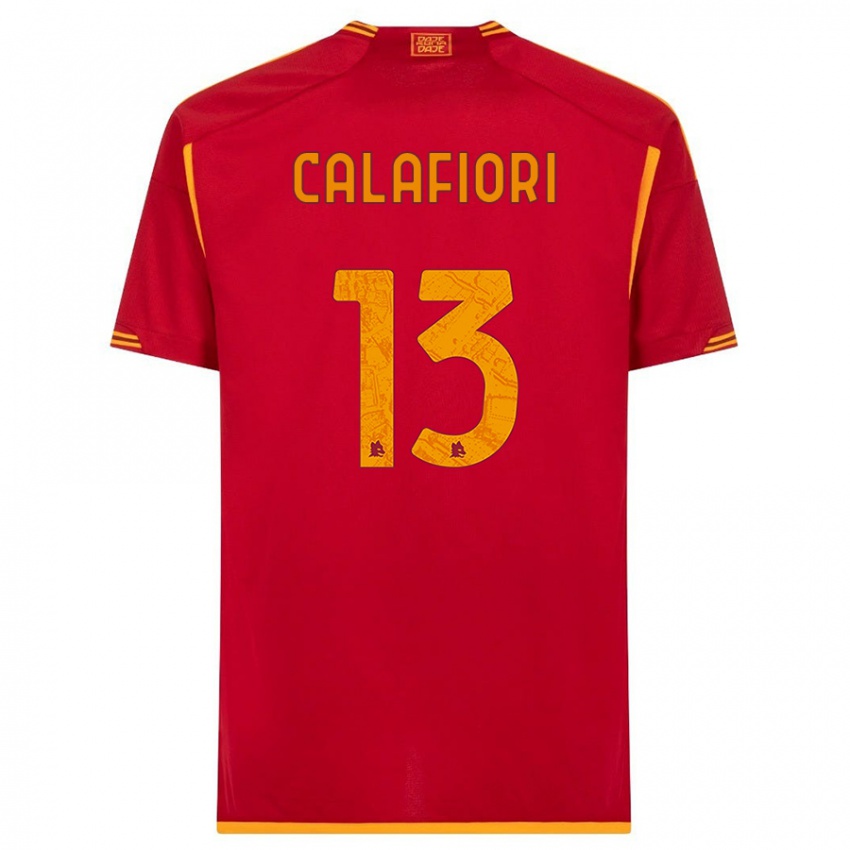 Niño Camiseta Riccardo Calafiori #13 Rojo 1ª Equipación 2023/24 La Camisa Argentina