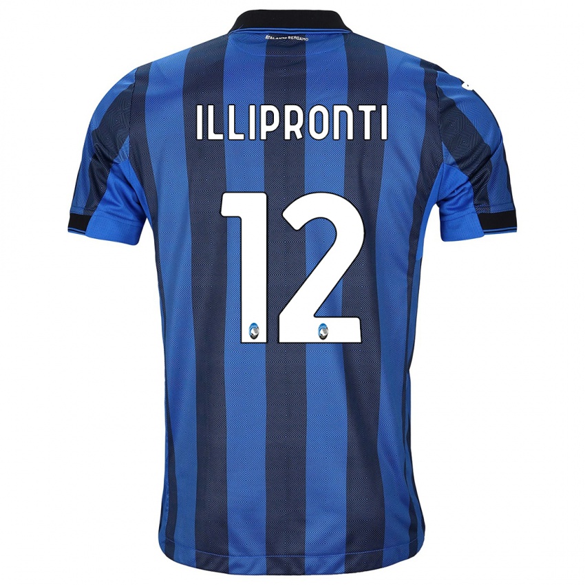 Niño Camiseta Filippo Illipronti #12 Azul Negro 1ª Equipación 2023/24 La Camisa Argentina