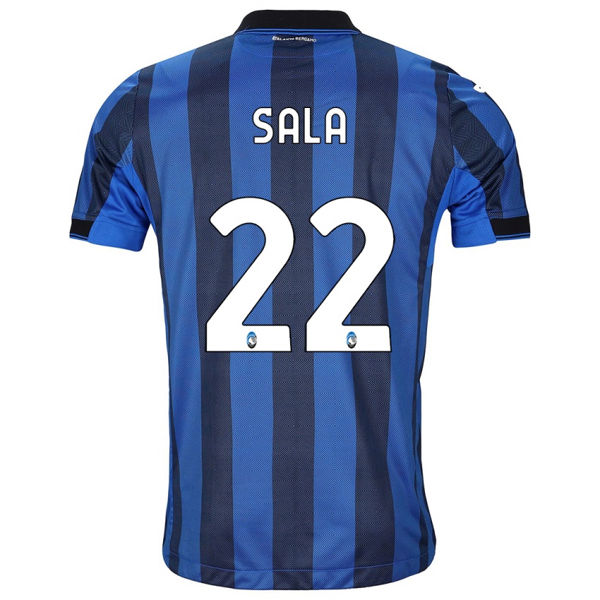 Niño Camiseta Lorenzo Sala #22 Azul Negro 1ª Equipación 2023/24 La Camisa Argentina