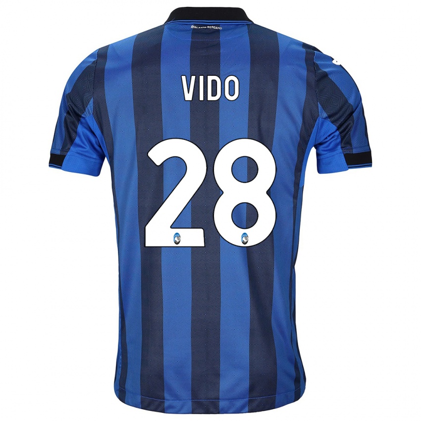 Niño Camiseta Luca Vido #28 Azul Negro 1ª Equipación 2023/24 La Camisa Argentina