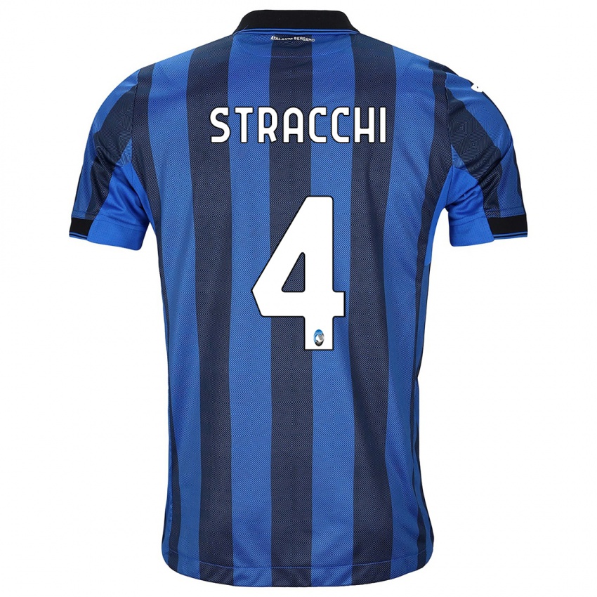 Niño Camiseta Daniela Stracchi #4 Azul Negro 1ª Equipación 2023/24 La Camisa Argentina