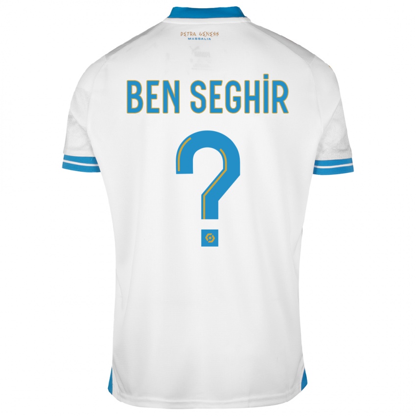 Niño Camiseta Salim Ben Seghir #0 Blanco 1ª Equipación 2023/24 La Camisa Argentina