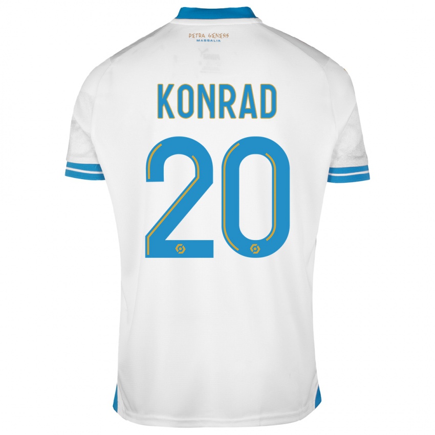 Niño Camiseta Konrad De La Fuente #20 Blanco 1ª Equipación 2023/24 La Camisa Argentina