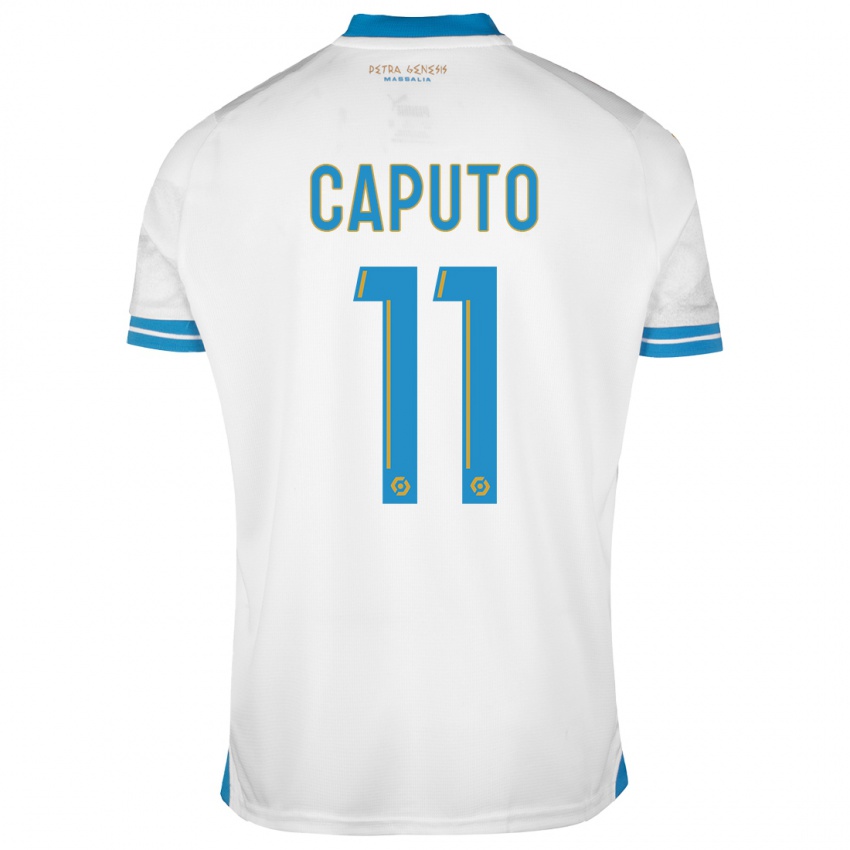 Niño Camiseta Cindy Caputo #11 Blanco 1ª Equipación 2023/24 La Camisa Argentina