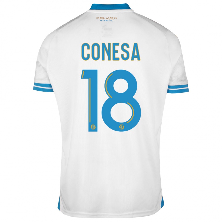 Niño Camiseta Anna Conesa #18 Blanco 1ª Equipación 2023/24 La Camisa Argentina
