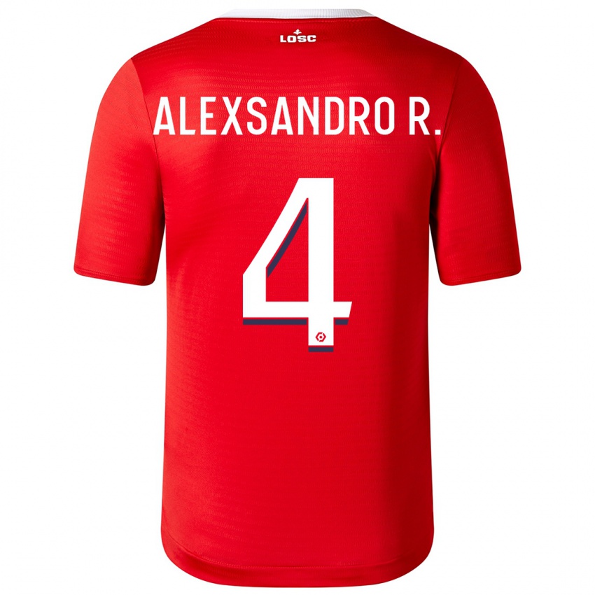 Niño Camiseta Alexsandro #4 Rojo 1ª Equipación 2023/24 La Camisa Argentina