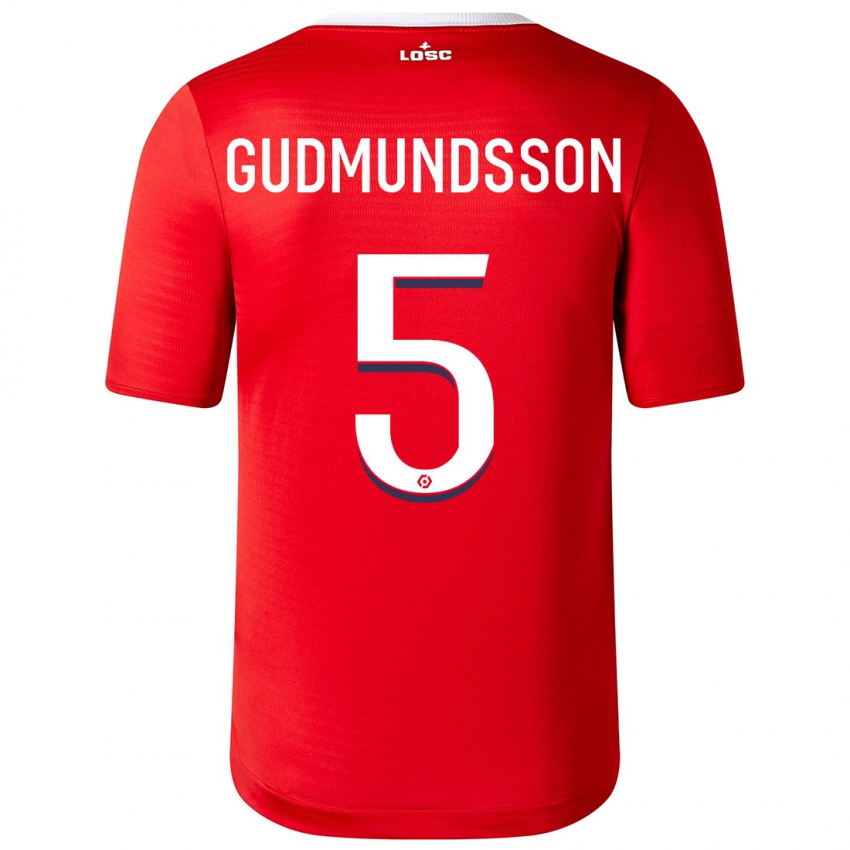 Niño Camiseta Gabriel Gudmundsson #5 Rojo 1ª Equipación 2023/24 La Camisa Argentina