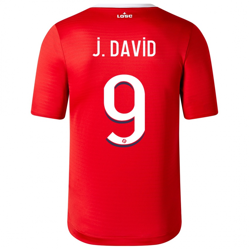 Niño Camiseta Jonathan David #9 Rojo 1ª Equipación 2023/24 La Camisa Argentina