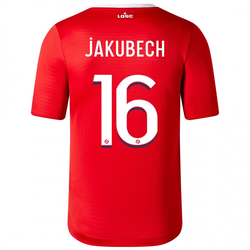 Niño Camiseta Adam Jakubech #16 Rojo 1ª Equipación 2023/24 La Camisa Argentina