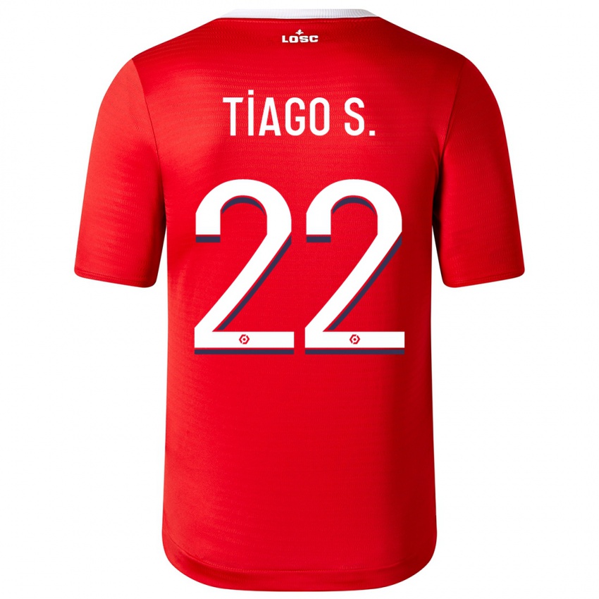 Niño Camiseta Tiago Santos #22 Rojo 1ª Equipación 2023/24 La Camisa Argentina