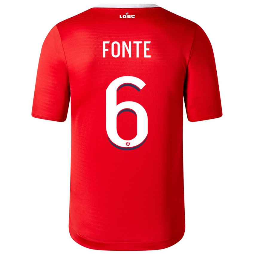 Niño Camiseta Jose Fonte #6 Rojo 1ª Equipación 2023/24 La Camisa Argentina