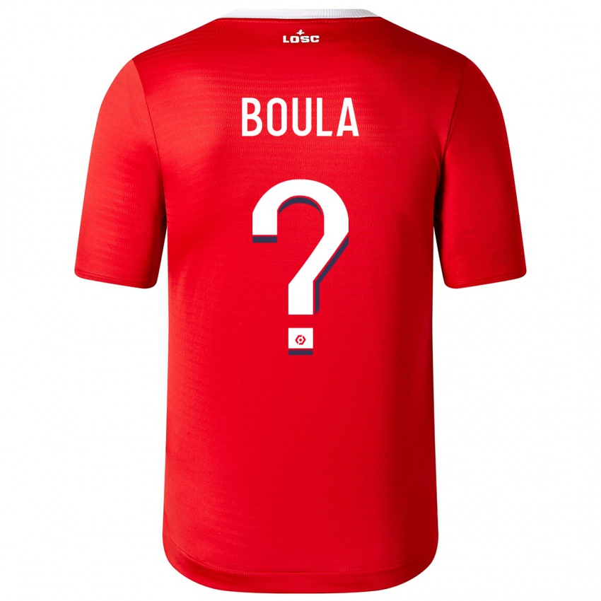 Niño Camiseta Exauce Mpembele Boula #0 Rojo 1ª Equipación 2023/24 La Camisa Argentina