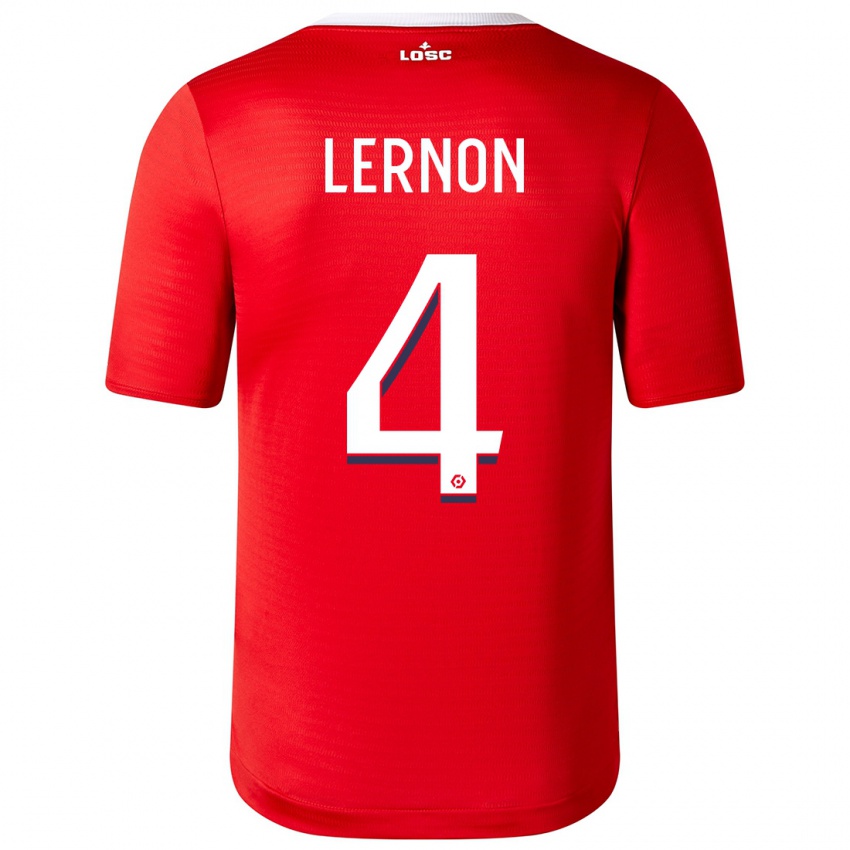 Niño Camiseta Jessica Lernon #4 Rojo 1ª Equipación 2023/24 La Camisa Argentina