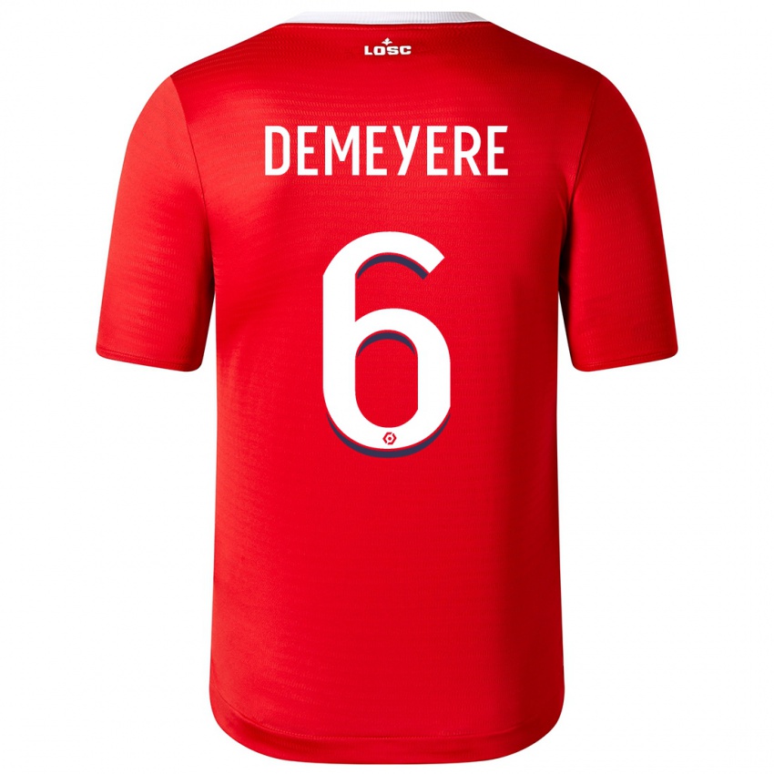 Niño Camiseta Silke Demeyere #6 Rojo 1ª Equipación 2023/24 La Camisa Argentina