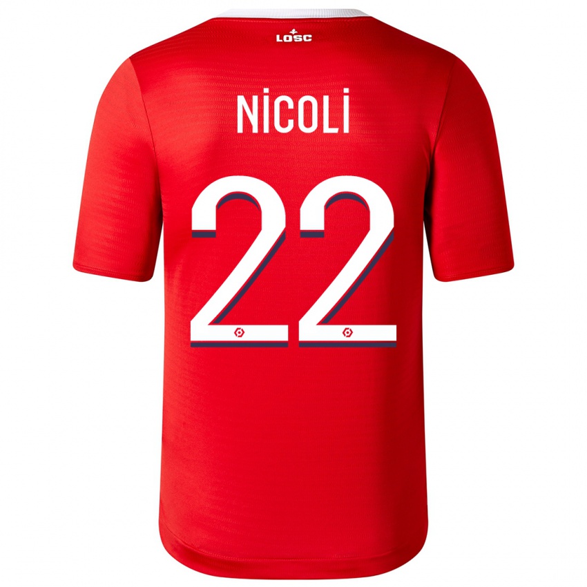 Niño Camiseta Morgane Nicoli #22 Rojo 1ª Equipación 2023/24 La Camisa Argentina