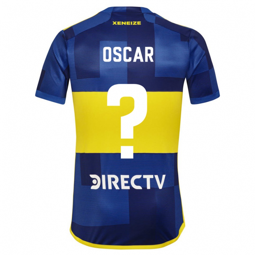 Niño Camiseta Oscar Romero #0 Azul Oscuro Amarillo 1ª Equipación 2023/24 La Camisa Argentina