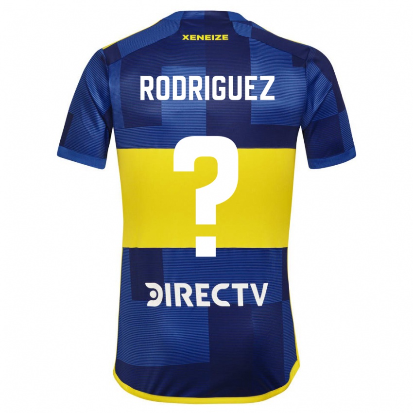 Niño Camiseta Roman Rodriguez #0 Azul Oscuro Amarillo 1ª Equipación 2023/24 La Camisa Argentina