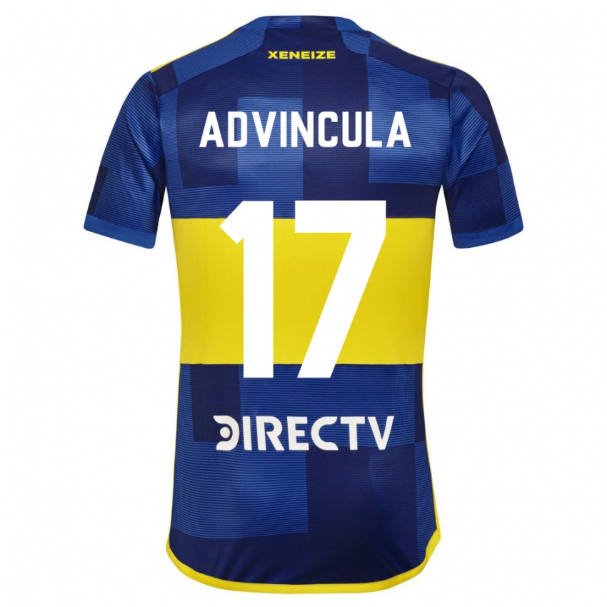 Niño Camiseta Luis Advincula #17 Azul Oscuro Amarillo 1ª Equipación 2023/24 La Camisa Argentina