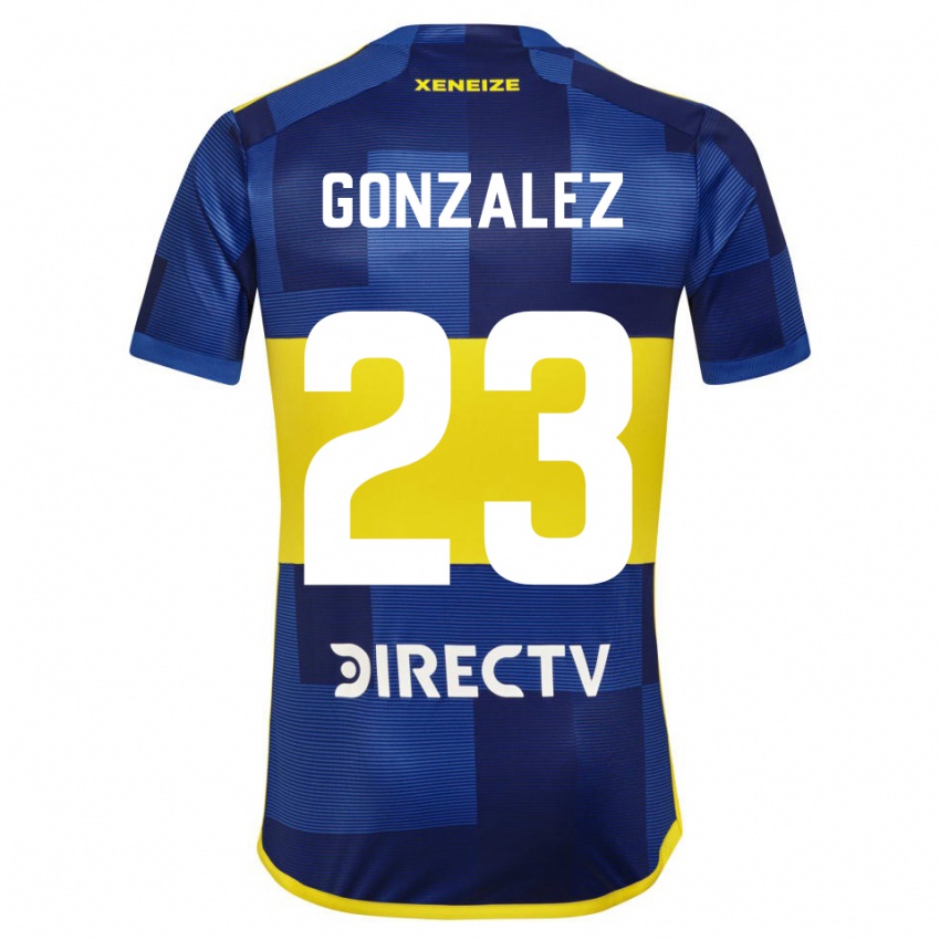 Niño Camiseta Diego Gonzalez #23 Azul Oscuro Amarillo 1ª Equipación 2023/24 La Camisa Argentina