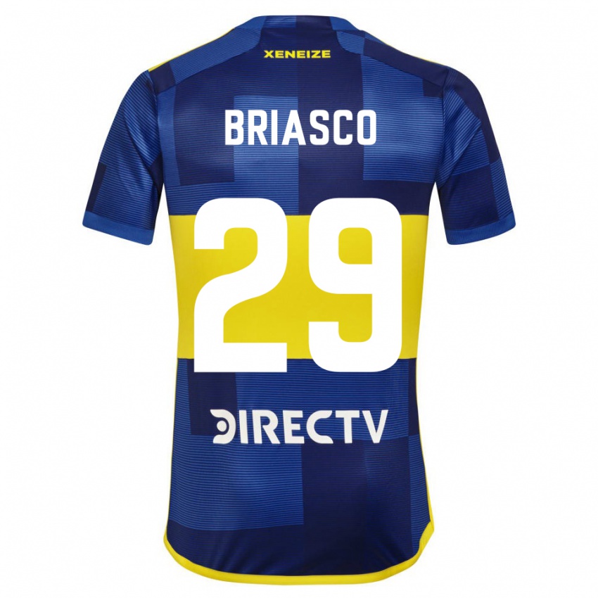 Niño Camiseta Norberto Briasco #29 Azul Oscuro Amarillo 1ª Equipación 2023/24 La Camisa Argentina