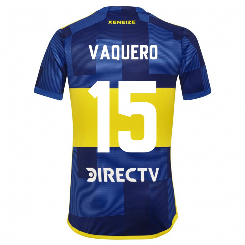 Niño Camiseta Ivan Vaquero #15 Azul Oscuro Amarillo 1ª Equipación 2023/24 La Camisa Argentina