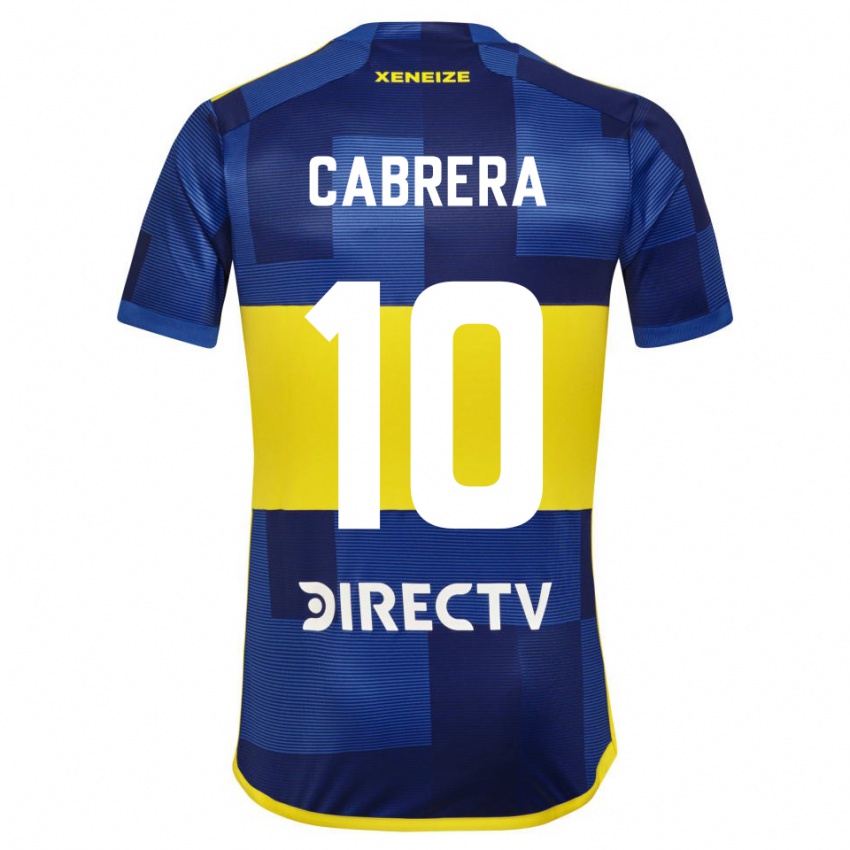 Niño Camiseta Micaela Cabrera #10 Azul Oscuro Amarillo 1ª Equipación 2023/24 La Camisa Argentina