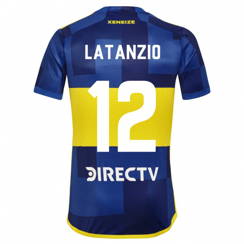 Niño Camiseta Florencia Latanzio #12 Azul Oscuro Amarillo 1ª Equipación 2023/24 La Camisa Argentina