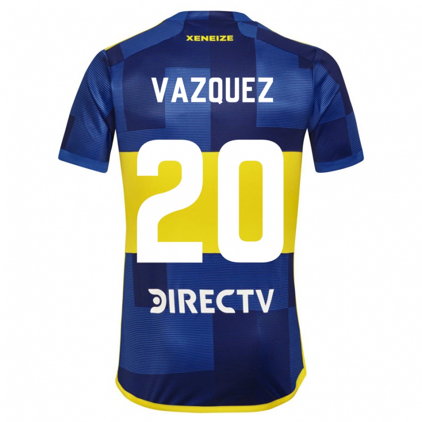 Niño Camiseta Constanza Vazquez #20 Azul Oscuro Amarillo 1ª Equipación 2023/24 La Camisa Argentina