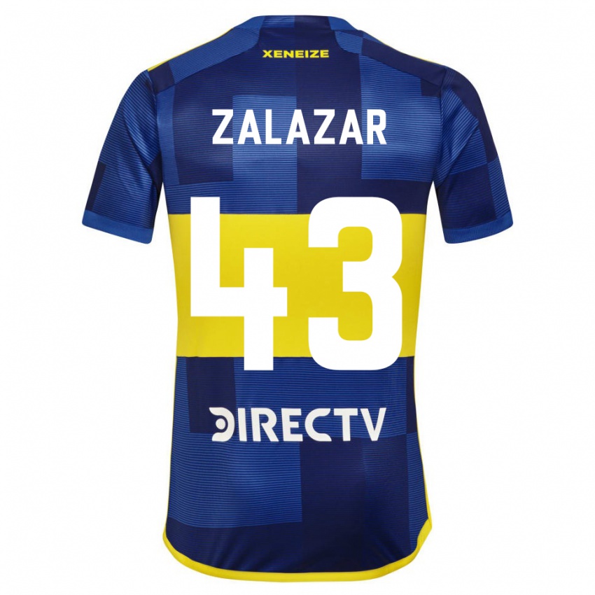 Niño Camiseta Maximiliano Zalazar #43 Azul Oscuro Amarillo 1ª Equipación 2023/24 La Camisa Argentina