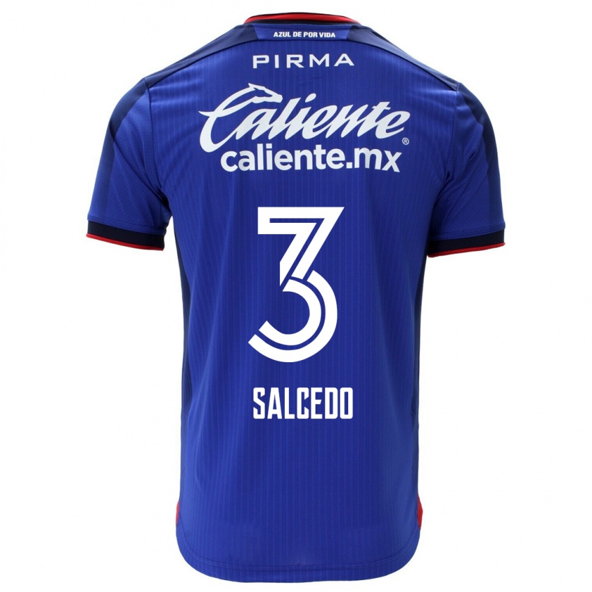 Niño Camiseta Carlos Salcedo #3 Azul 1ª Equipación 2023/24 La Camisa Argentina