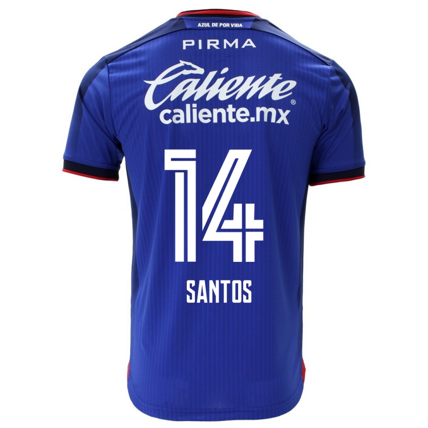 Niño Camiseta Eleisa Santos #14 Azul 1ª Equipación 2023/24 La Camisa Argentina