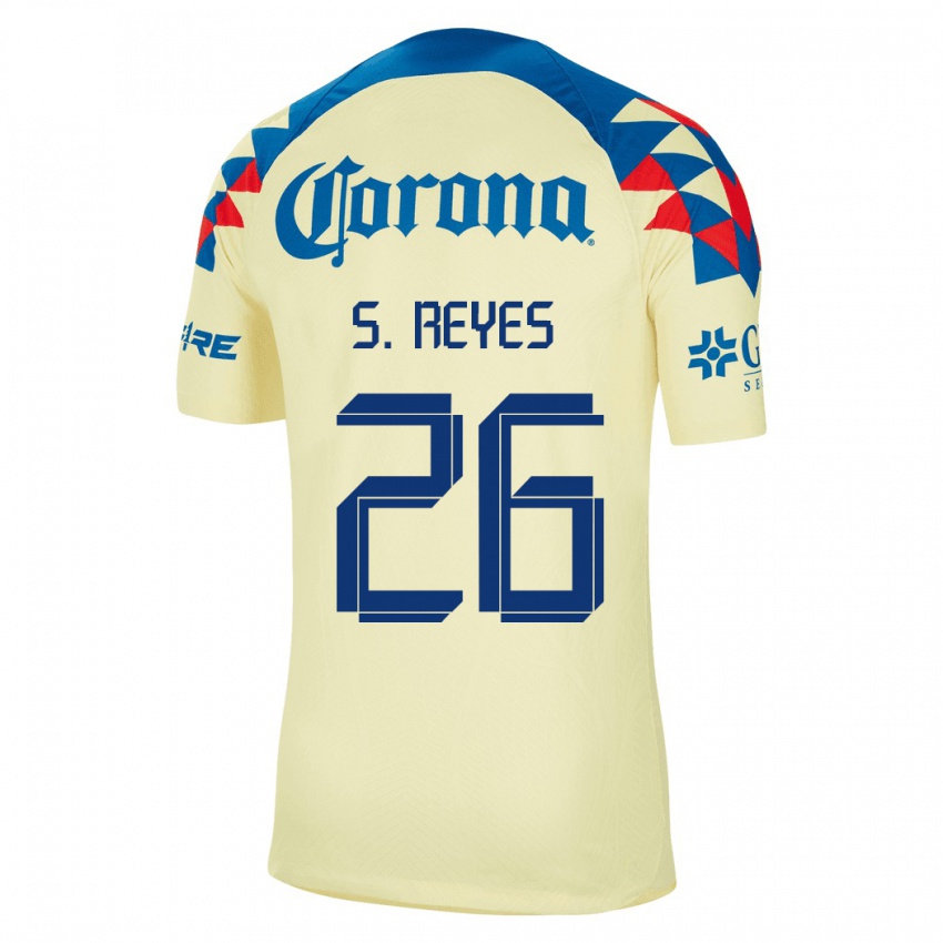 Niño Camiseta Salvador Reyes #26 Amarillo 1ª Equipación 2023/24 La Camisa Argentina