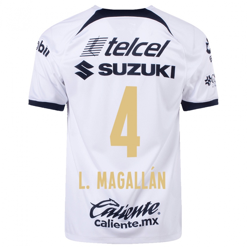 Niño Camiseta Lisandro Magallan #4 Blanco 1ª Equipación 2023/24 La Camisa Argentina