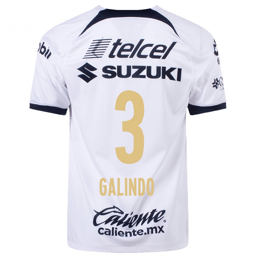 Niño Camiseta Ricardo Galindo #3 Blanco 1ª Equipación 2023/24 La Camisa Argentina