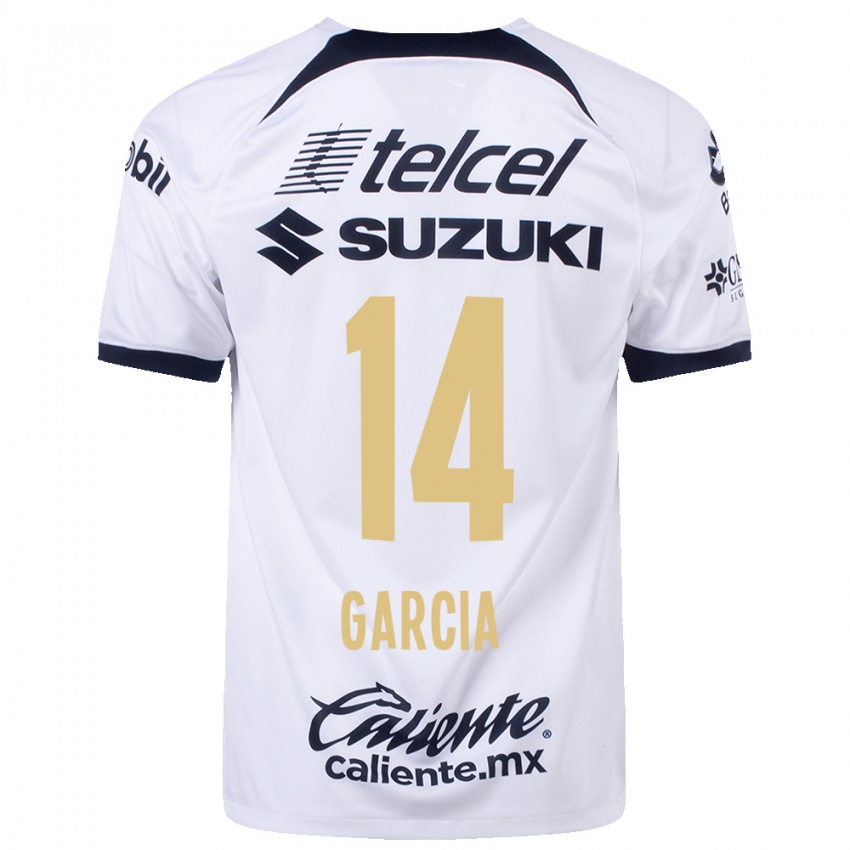 Niño Camiseta Amaury Garcia #14 Blanco 1ª Equipación 2023/24 La Camisa Argentina