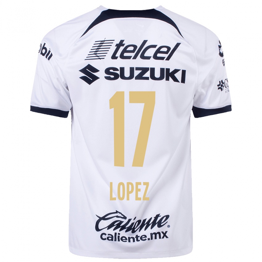 Niño Camiseta Leonel Lopez #17 Blanco 1ª Equipación 2023/24 La Camisa Argentina