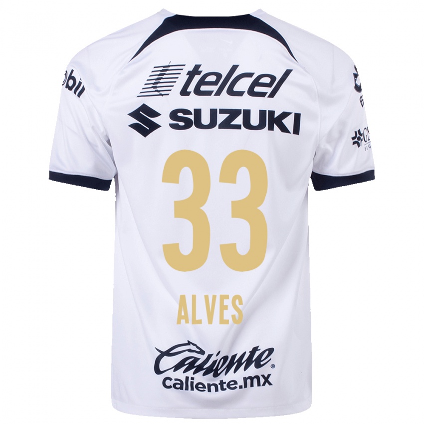 Niño Camiseta Dani Alves #33 Blanco 1ª Equipación 2023/24 La Camisa Argentina