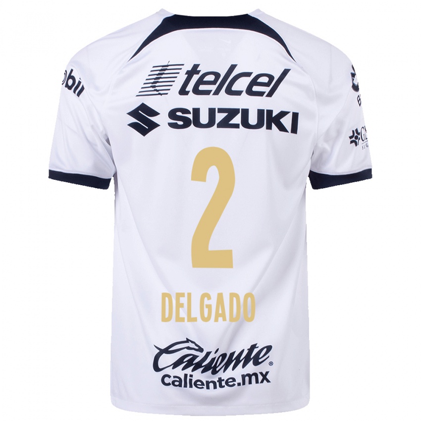 Niño Camiseta Dirce Delgado #2 Blanco 1ª Equipación 2023/24 La Camisa Argentina