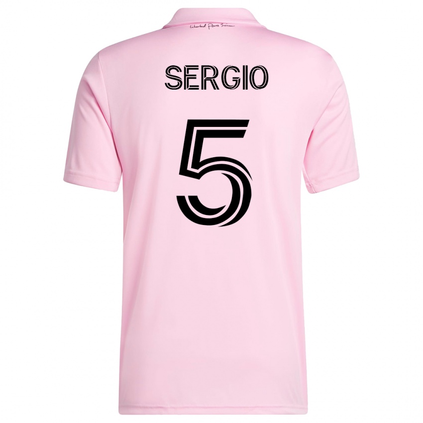 Niño Camiseta Sergio Busquets #5 Rosa 1ª Equipación 2023/24 La Camisa Argentina