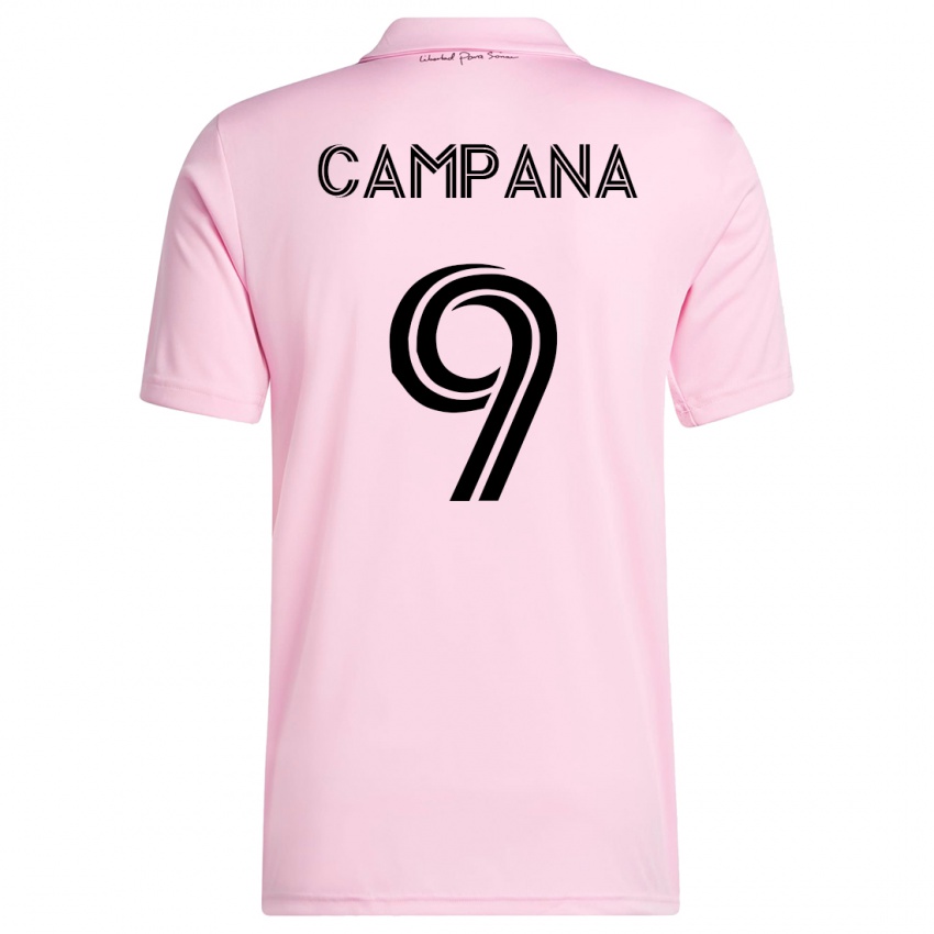Niño Camiseta Leonardo Campana #9 Rosa 1ª Equipación 2023/24 La Camisa Argentina