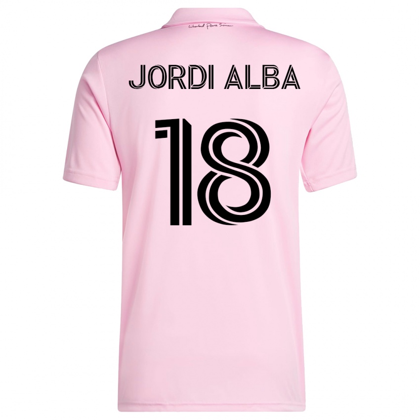Niño Camiseta Jordi Alba #18 Rosa 1ª Equipación 2023/24 La Camisa Argentina