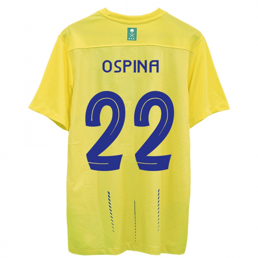 Niño Camiseta David Ospina #22 Amarillo 1ª Equipación 2023/24 La Camisa Argentina
