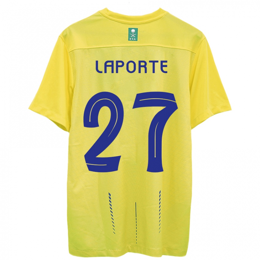 Niño Camiseta Aymeric Laporte #27 Amarillo 1ª Equipación 2023/24 La Camisa Argentina