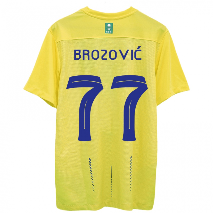 Niño Camiseta Marcelo Brozovic #77 Amarillo 1ª Equipación 2023/24 La Camisa Argentina
