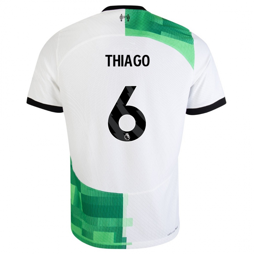 Niño Camiseta Thiago #6 Blanco Verde 2ª Equipación 2023/24 La Camisa Argentina