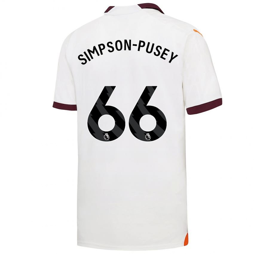 Niño Camiseta Jahmai Simpson-Pusey #66 Blanco 2ª Equipación 2023/24 La Camisa Argentina