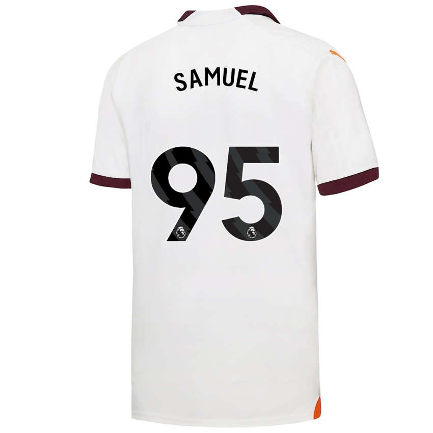 Niño Camiseta Lakyle Samuel #95 Blanco 2ª Equipación 2023/24 La Camisa Argentina