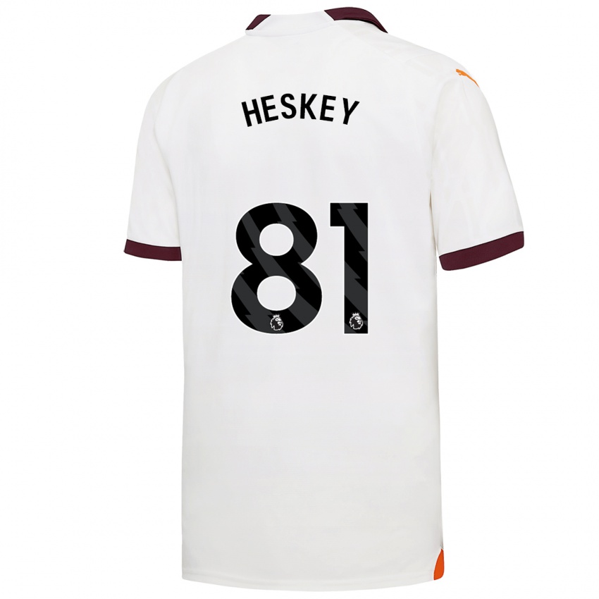 Niño Camiseta Jaden Heskey #81 Blanco 2ª Equipación 2023/24 La Camisa Argentina