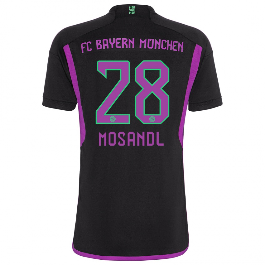 Niño Camiseta Moritz Mosandl #28 Negro 2ª Equipación 2023/24 La Camisa Argentina