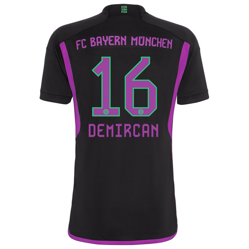 Niño Camiseta Emirhan Demircan #16 Negro 2ª Equipación 2023/24 La Camisa Argentina